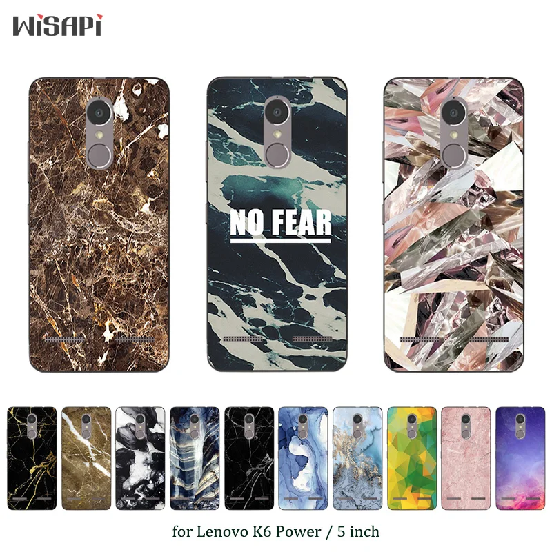 

For Lenovo K6 K6 Power Case Soft TPU Silicone Coque Marble Printed Fundas For K6 Power 5.0 inch Phone Cases K6Power Capa