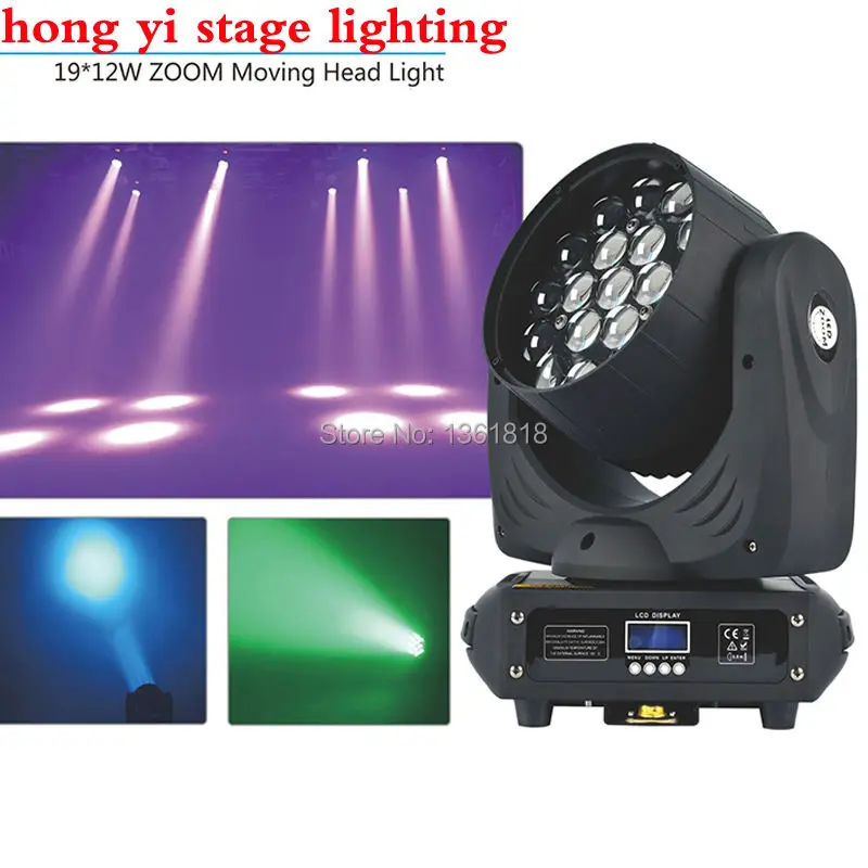 

zoom led wash moving head beam light 19*15w moving head disco lighting dmx dj stage lighting