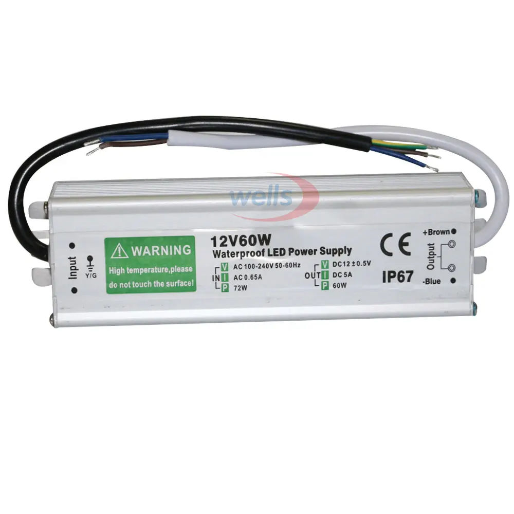 Transformadores de Iluminação w 50 w 60 w Modelo Número : Dc12v 24v Waterproof Power