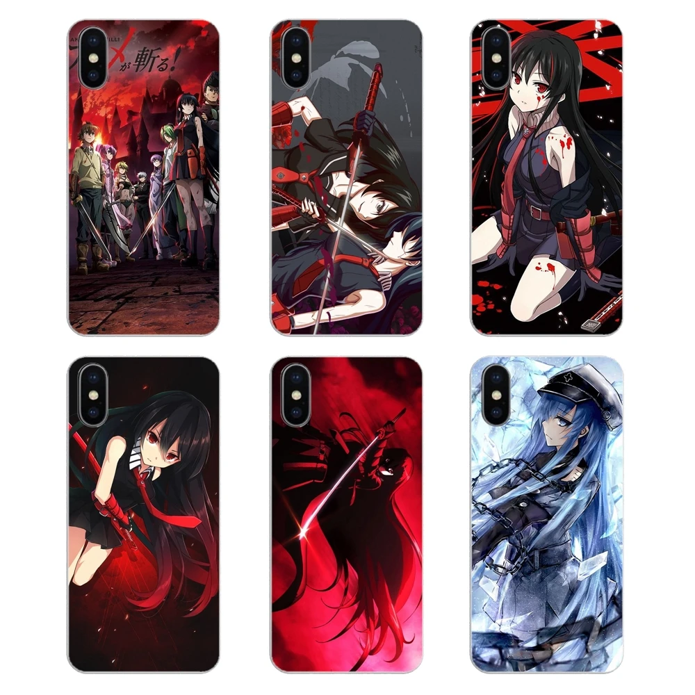 

For iPod Touch iPhone 4 4S 5 5S 5C SE 6 6S 7 8 X XR XS Plus MAX Akame Ga Kill Anime zerochan Manga Transparent Soft Shell Covers