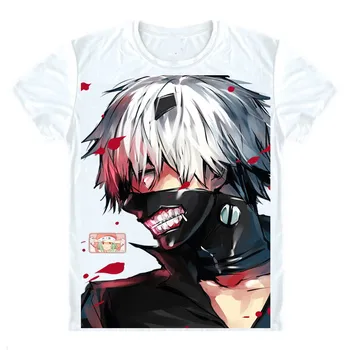 

Tokyo Ghoul T-Shirts Short Sleeve Shirts Ken Kaneki Haise Sasaki Eyepatch Centipede Black Reaper One-Eyed King Cosplay Shirt