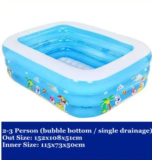 Надувной бассейн для младенцев и детей, большой семейный плавательный бассейн, бассейн для взрослых, утолщенная Ванна - Цвет: 152x108x51cm