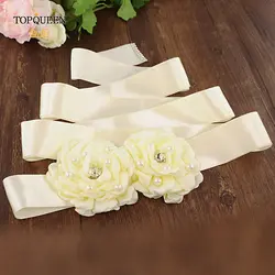 TOPQUEEN S413 шелковые лепестки для свадеб пояса бохо цветок пояс большой цветок пояс невесты дешевый свадебный пояс-лента атласная лента пояс