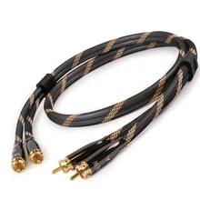 SKW hi-end hi-fi Stereo Digital Coaxial Audio cable 2 RCA to 2 RCA Male to Male for speaker CD amplifier Subwoofer TV Hometheatr