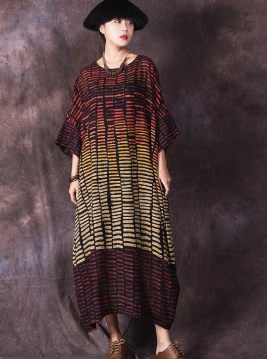 Originally restored women's clothes Zen gown Literary cotton hemp dress