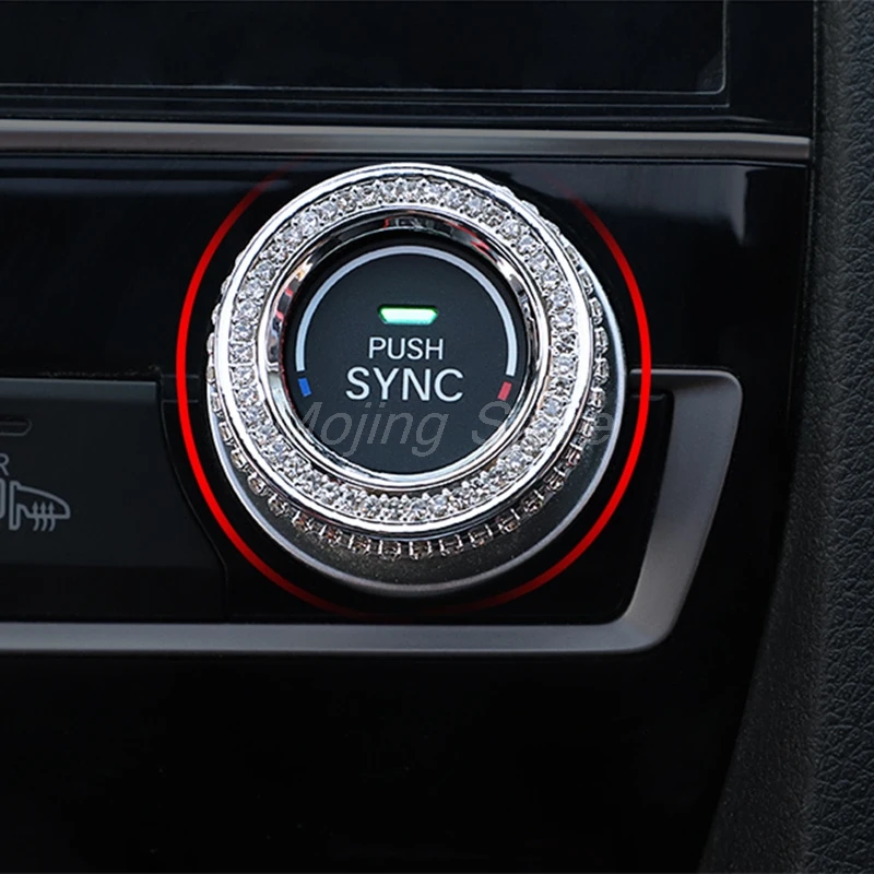 Кнопка регулировки кондиционера декоративное кольцо ключ для запуска Honda Civic 10th