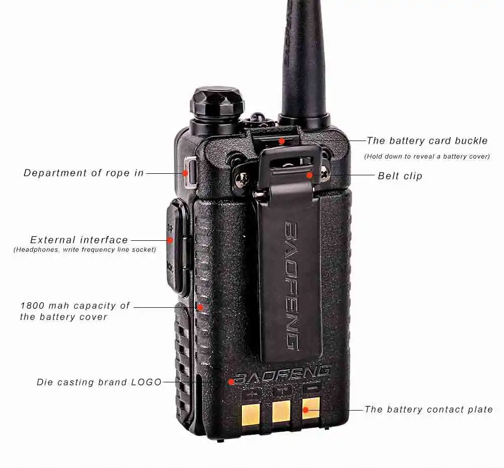 2Pcs BaoFeng UV-5R Walkie Talkie VHFUHF136-174Mhz&400-520Mhz Dual Band Two way radio Baofeng uv 5r Portable Walkie talkie uv5r (13)