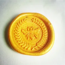 Пшеничная пчелиный воск печать штамп комплект Bee свадебные приглашения печать сургучом Наборы пользовательские сургучной печати подарочная коробка посылка