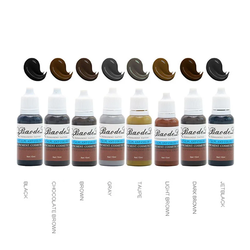 

permanent Eyebrow Pigment Permanent Makeup Tattoo Ink Lips Eye Line Tattoo Color Eyebrow Microblading Pigments cosmetic Supplies