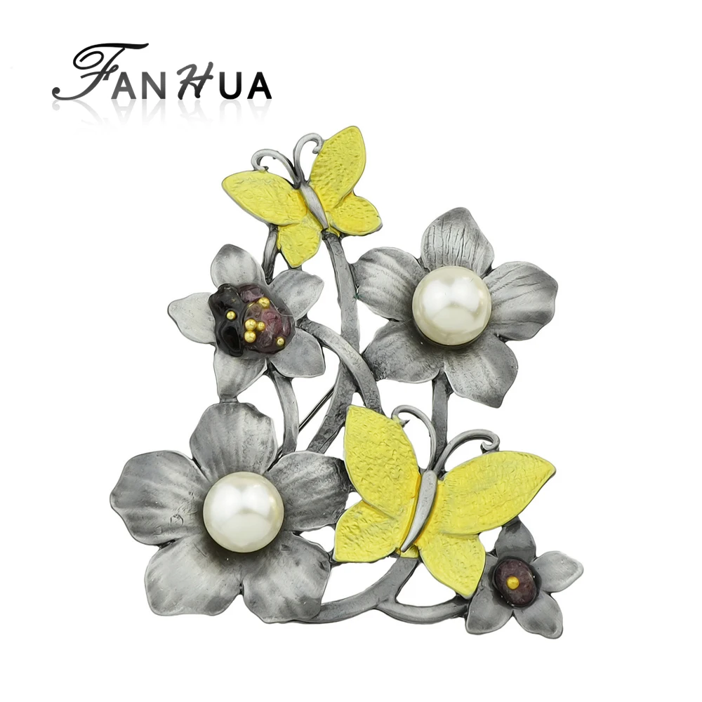 Fanhua Винтаж Интимные аксессуары gunblack Цвет металла с искусственным жемчугом