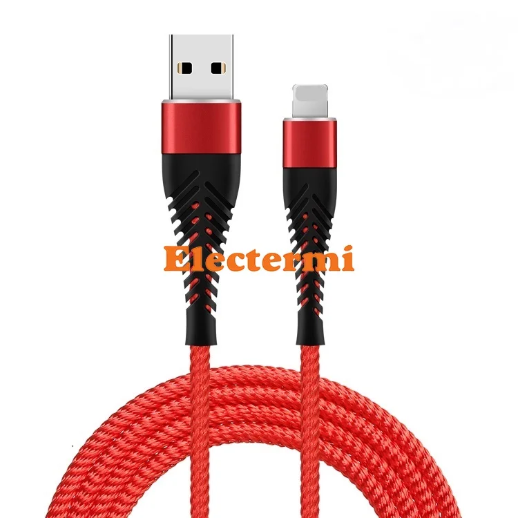 

NEW Electermi 2.4A USB Cable For iPhone X XS MAX XR 8 7 6s Plus 5 Charging Cable Mobile Phone Charger Cord Usb Data Cable
