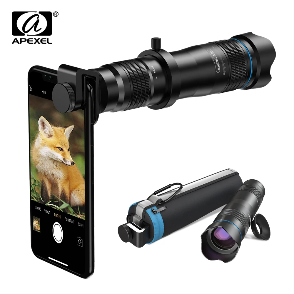 APEXEL HD 36X телеобъектив с зумом монокулярный телескоп телефон камера объектив