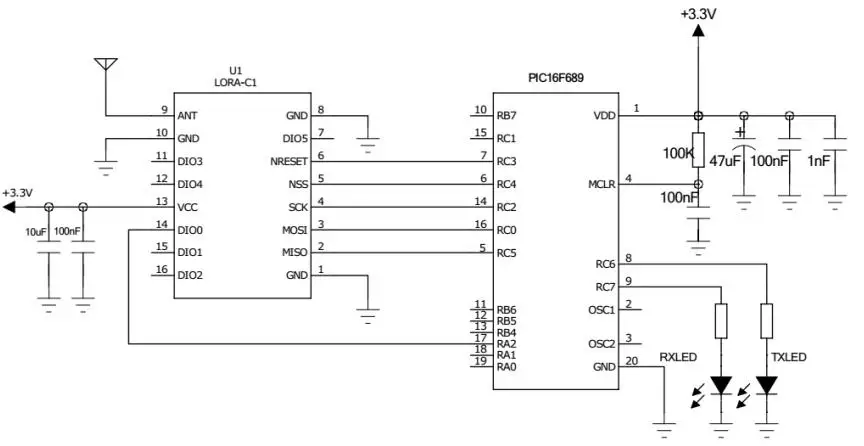 10 шт./лот LoRa1276-C1 100 МВт SX1276 чип 6 км Long Distance 915 мГц FSK Беспроводной передатчик
