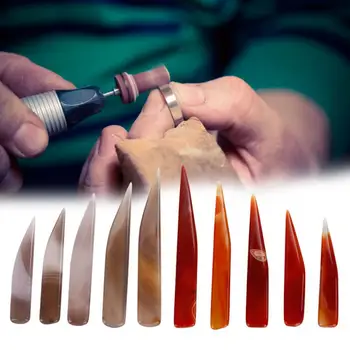 

Professional 5pcs Jewelry Agate Knife Burnisher Hand Craft Jewelry Making Tool for Gold/Silver Polishing Tool for Jeweler b