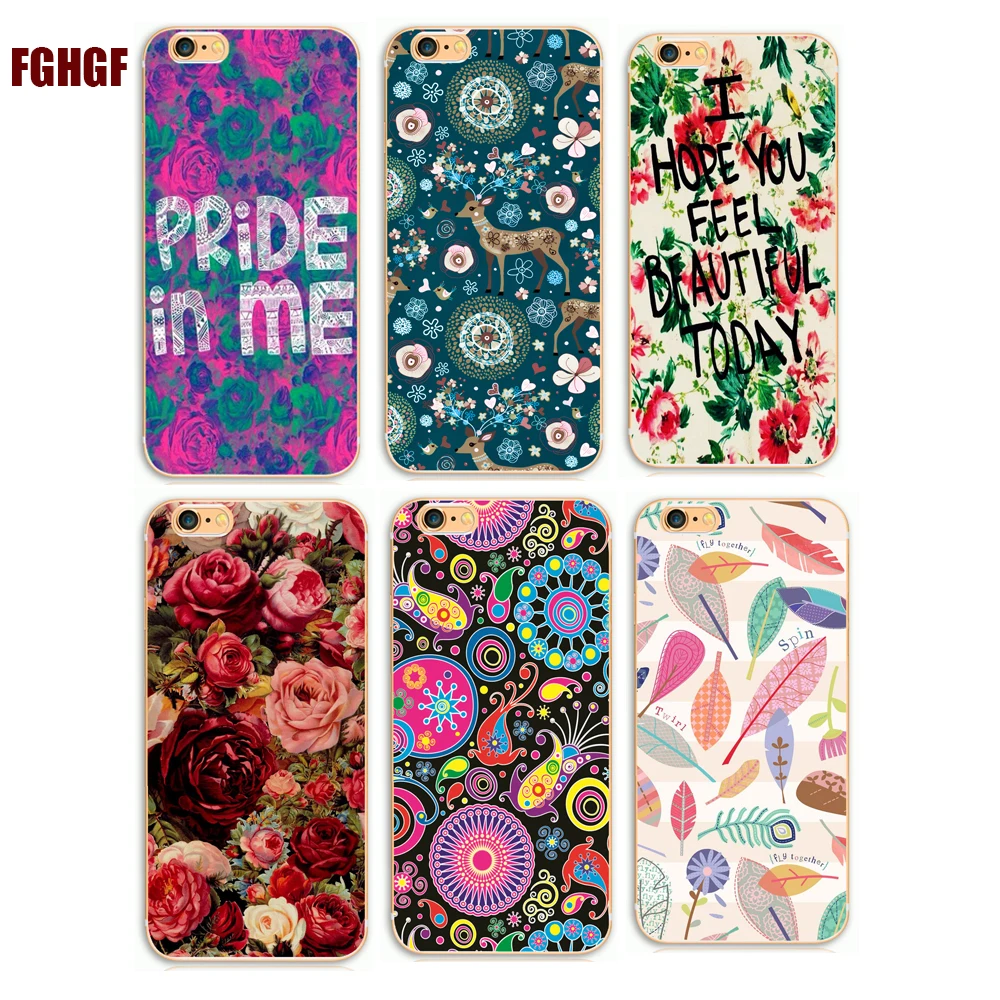

New Flowers Leaf Phone Case Hard PC Cover for iPhone 4 4s 5 5s se 6 6s plus 7 7plus 8 8plus Phone Case