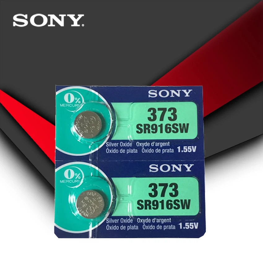 2 шт. sony 373 SR916SW 916 SR916 часы батарея SR916SW 373 Кнопка монетница Сделано в Японии