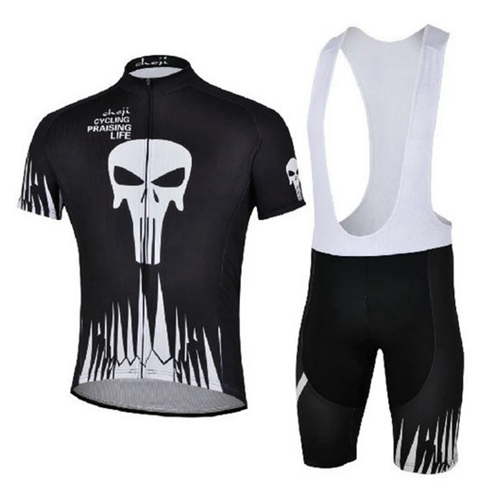 

CHEJI Mans Skul Team Bike Clothing Bicycle Jersey (bib)Shorts Set Cycling Jersey Bike Short Sleeve Sportswear Cycling Clothing