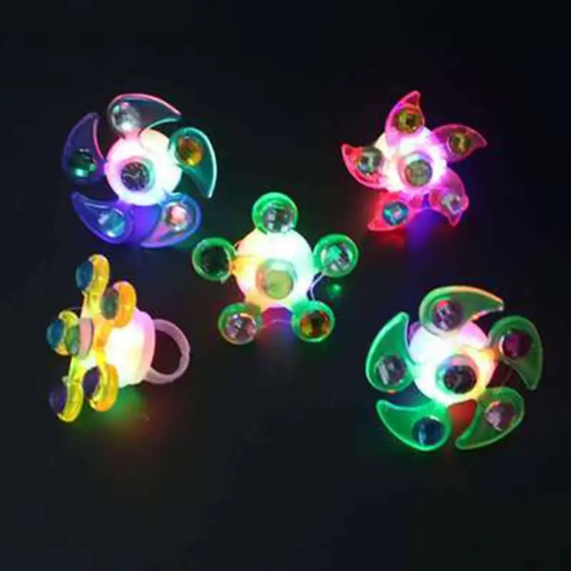 

Fidget Spinner Light Up Ring Stress Relief Fidget Toys Supplies Party Favors