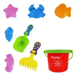Пляжная игрушка ведро детская Ванна игрушка детская пляжная игрушка 8 шт. набор