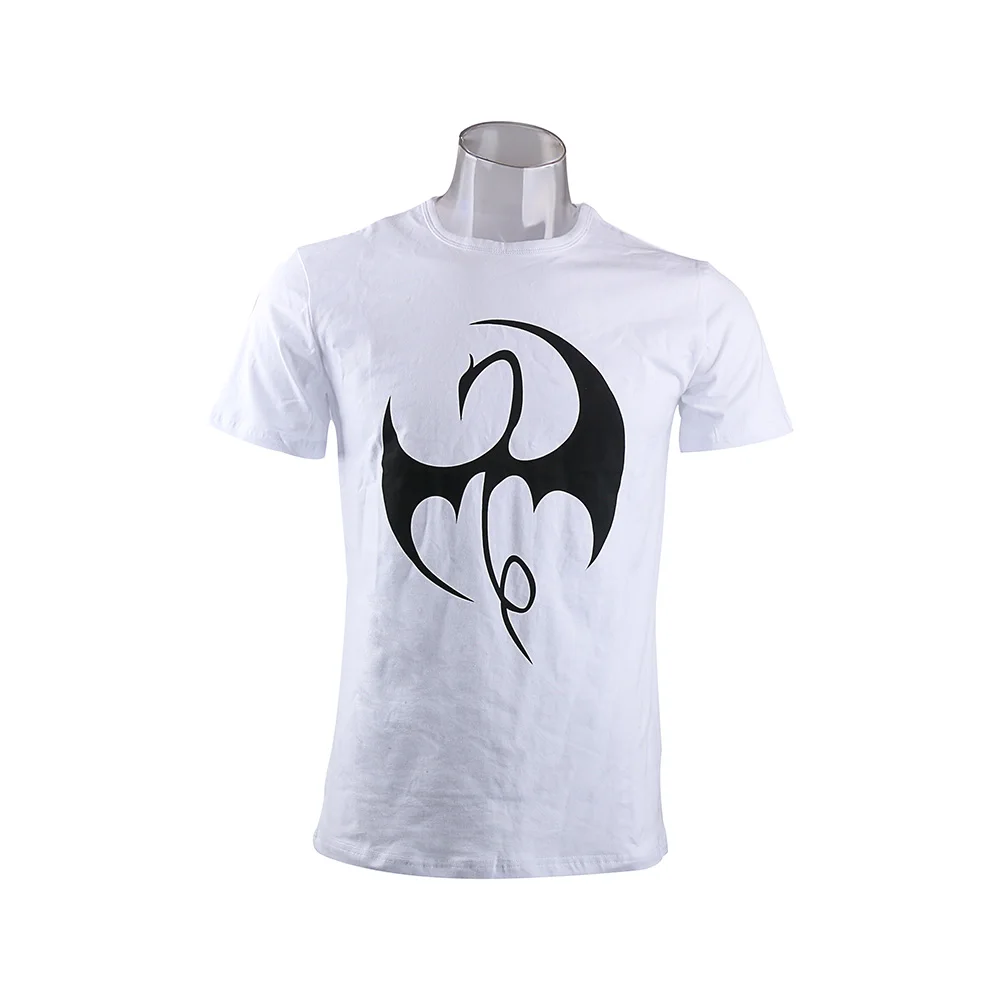 Mens Casual 2017 TV series Iron Fist Daniel Rand Superhero Cosplay Logo O-Neck Print Cotton Short Sleeve T-Shirt Tee Shirts (3)