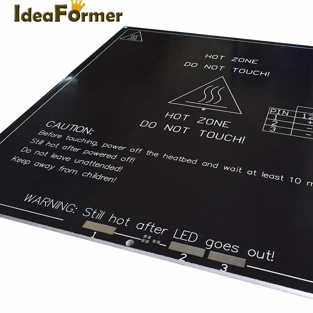 MK3 с подогревом 12V 24V черный Запчасти Heatbed Горячие очаг 3D Принтер часть тепла 214 мм x 214 мм Алюминий пластина 3 мм PCB аксессуары