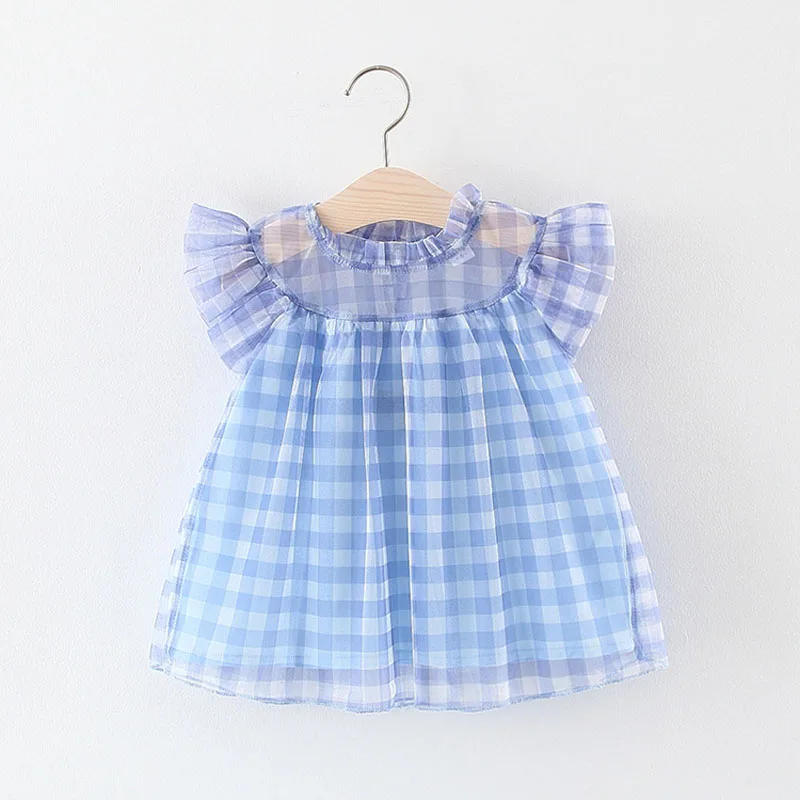 Summer Girls Dress Baby Girl Clothes Kids Infants Children Mesh Ruffles Princess Tutu Dresses Vestidos Beach S8742 | Мать и ребенок