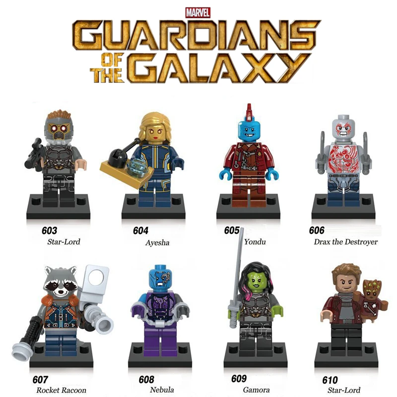 Одиночная продажа стражи галактики 2 Звездный Властелин Gamora Drax Rocket Baby Yondu Ayesha