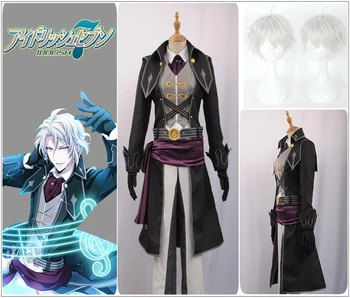 

Games IDOLiSH7 Trigger Group DAYBREAK INTERLUDE Yaotome Gaku Cosplay Costume Custom Long Black Jacket Gloves Pants Uniform Wig