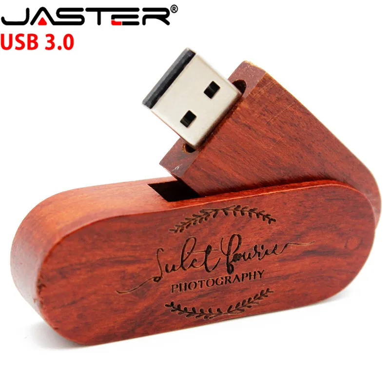 JASTER USB 3,0 деревянный логотип на заказ вращающийся деревянный USB флеш-накопитель Флешка карта памяти, Флеш накопитель 4GB16GB 32GB usb креативный