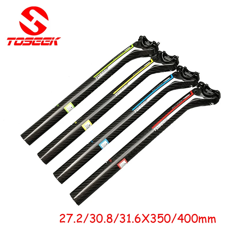 carbon mtb road bike seatpost 3K mountain parts seat post 27.2//30.8//31.6*350//400