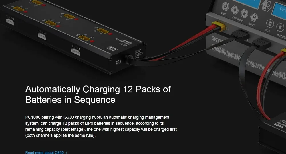 SKYRC PC1080 Drone Battery Chargers 1080W 20A Dual Output LiPo LiHV Battery Charger for Plant Protection UAV
