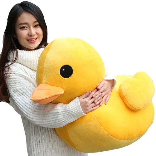 Kawaii Cartoon Duck Plush Doll Soft Stuffed Yellow Duck Toy for Childen Birthday Gift Wedding Decoration 24inch 60cm DY50448