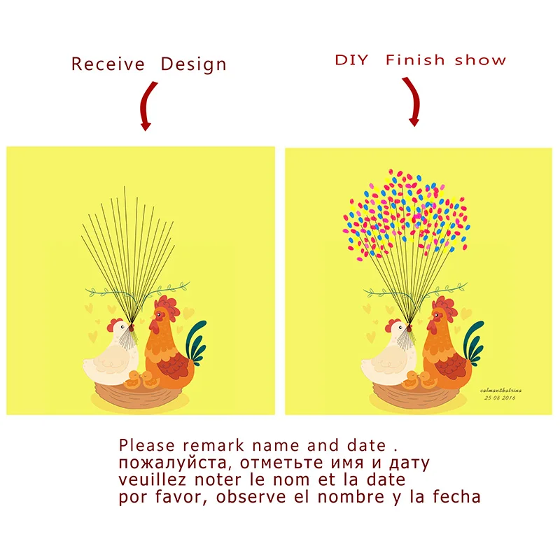 Let's Set Up a Family DIY Fingerprint Guestbook Souvenir Best Wishes and Gifts for Weddings and Anniversary Fun Happy Forever