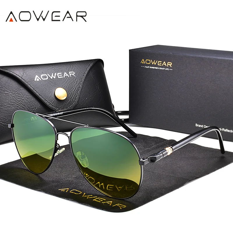 Солнцезащитные очки AOWEAR дневного и ночного видения Мужские поляризационные