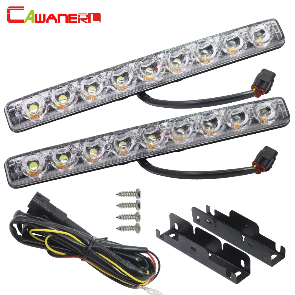 Cawanerl 9 LED Super Bright 30W 2880LM Per Set Car Light Source Fog Lamp Driving Daytime