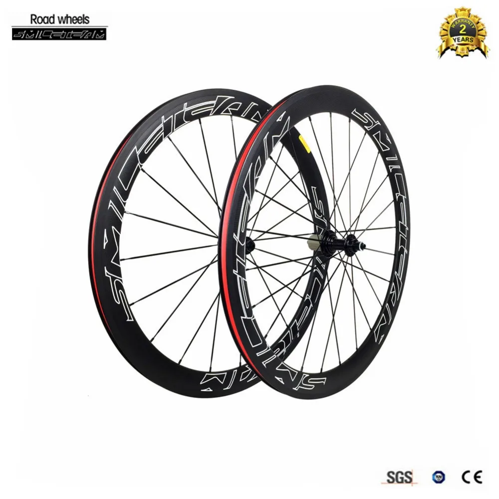 

Smileteam 3k Matte Full Carbon Road Bike Wheels 700C 50mm Clincher Racing Bicycle Carbon Wheelset 23mm Width R36 Ceramic Hubs