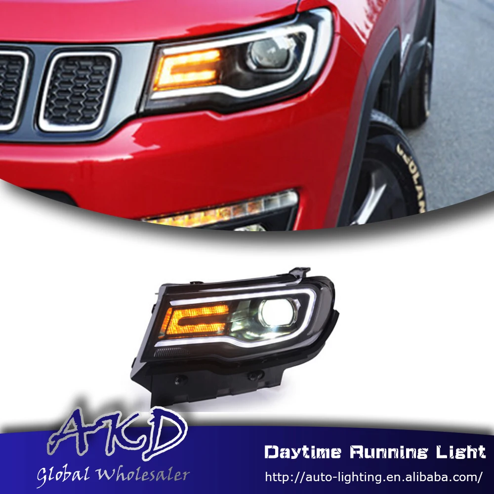 AKD Car Styling led Headlight for Jeep Compass LED Headlight 2017 New