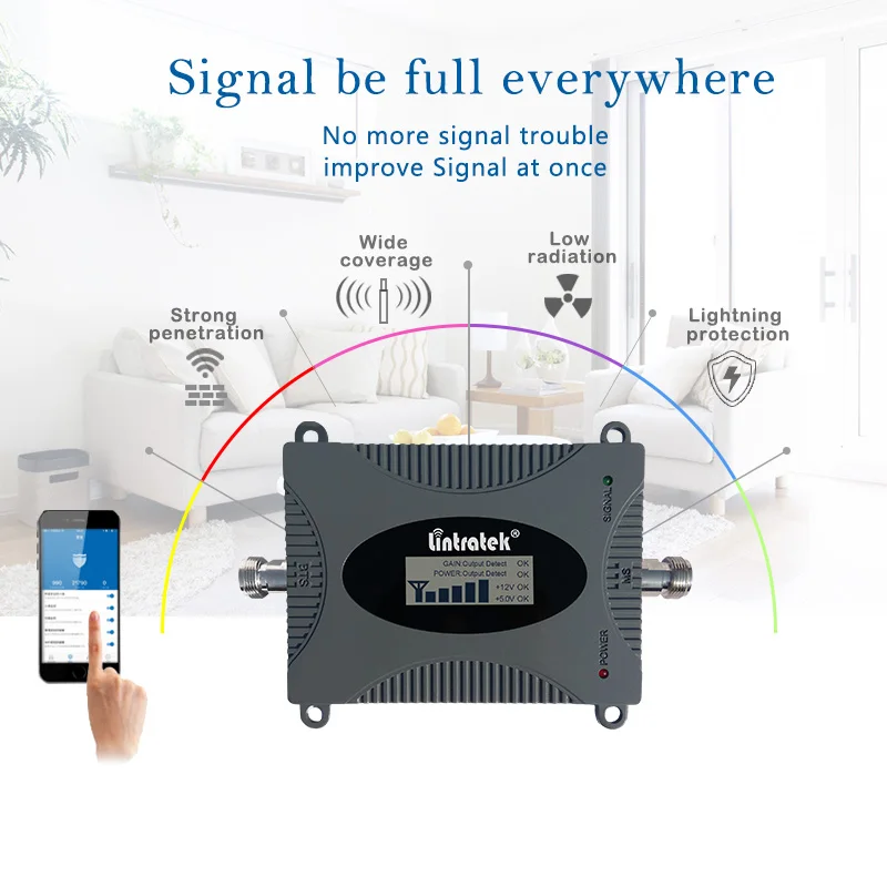 Lintratek 4g lte signal booster dcs 1800 mhz repeater gsm 4g mobile signal repeater 1800mhz cellular signal amplifier Band 3 #6