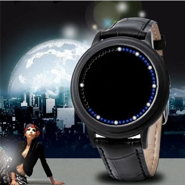 round face digital watch