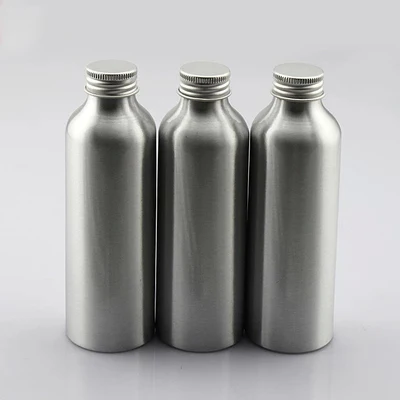 150 мл X 20 Пустые алюминиевые бутылки с алюминиевой крышкой для косметическая упаковка, серебристого металла масла алюминиевый контейнер с