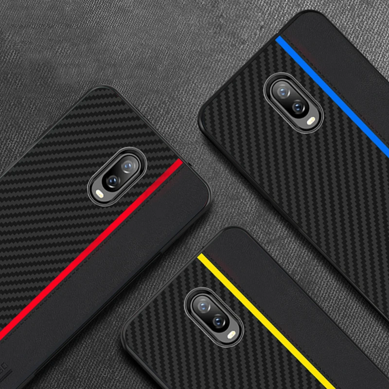 Best For Oneplus 6 Case Cover Carbon Fiber + PU Leather Shockproof Full Protective For Oneplus 6T Funda For OnePlus 6 Case 1+6 Back