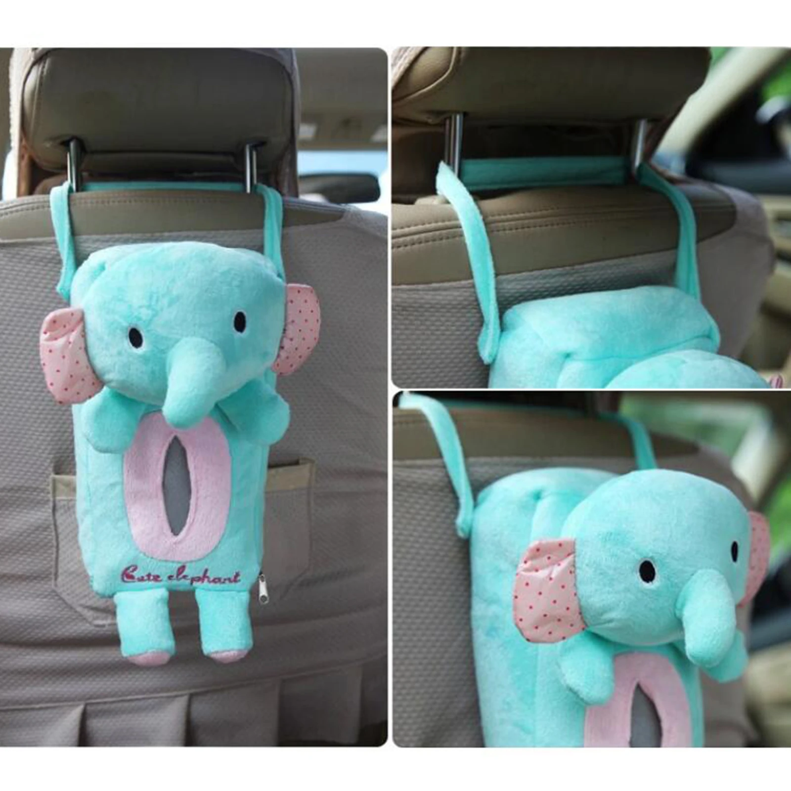 Lovely Cute Rabbit Bear Elephant Panda Home Office Car Auto Automobile Tissue Boxes Cover Napkin Paper Towel Holders Cases