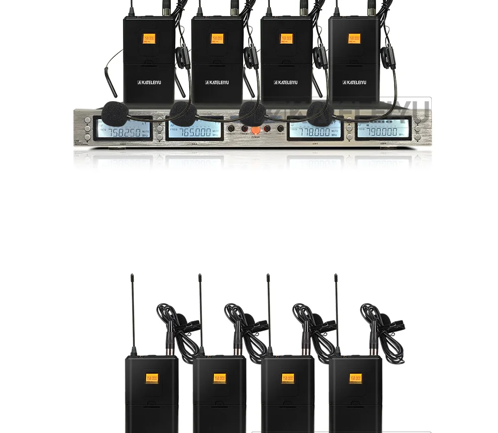 Профессиональный микрофон 4-х канальный петличный Беспроводной Регулируемая частота микрофон системы для цифровых зеркальных камер