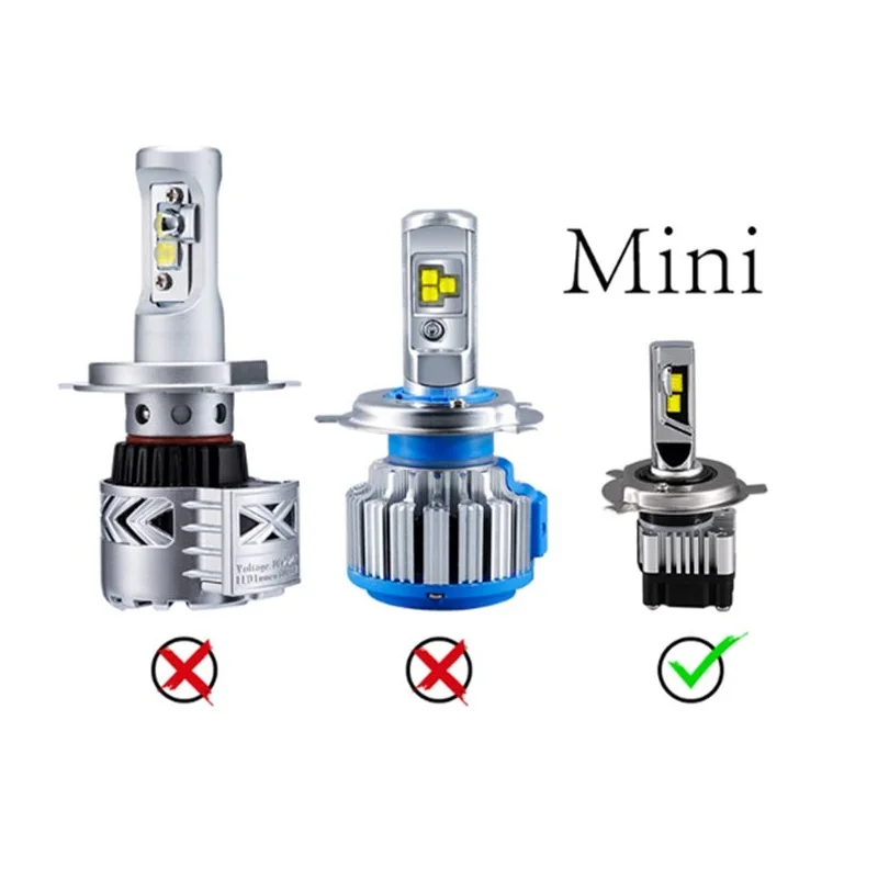 

ROADOT Mini H7 Car Headlight Bulbs H4 LED Lens H11 H8 9006 HB4 HB3 H9 CSP Car accessories 8000LM 6000K Fog Lights for auto