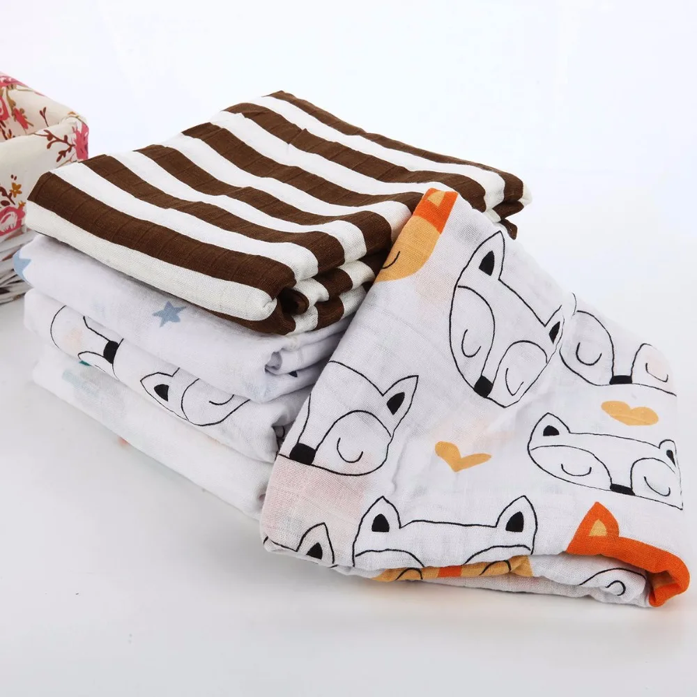 Muslinlife 120x120cm bamboo cotton/cotton/bamoo Muslin Baby Swaddling