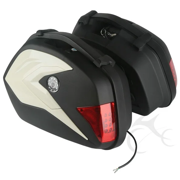 Hard ABS Saddlebags Saddle Bags With Light For KTM 125 200 DUKE 2012