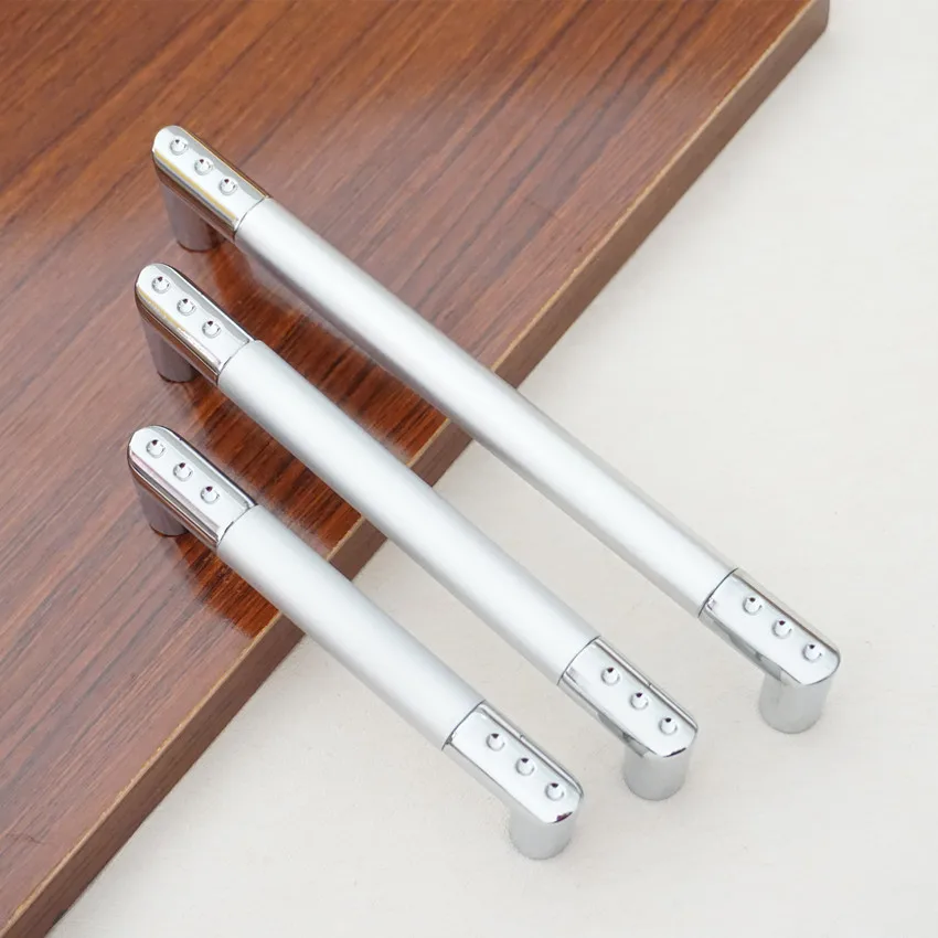 

3.75" 5" 6.3'' Dresser Drawer Pulls Handles Knobs Kitchen Cabinet handles Silver Chrome Modern Style Door pulls Handles 96 128