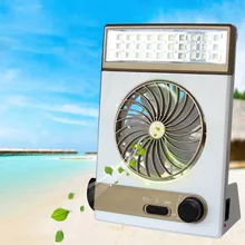 3 in 1 Multi-function Portable Mini Fan LED Table Lamp Flashlight Solar Light for Home Outdoor Camping ALI88