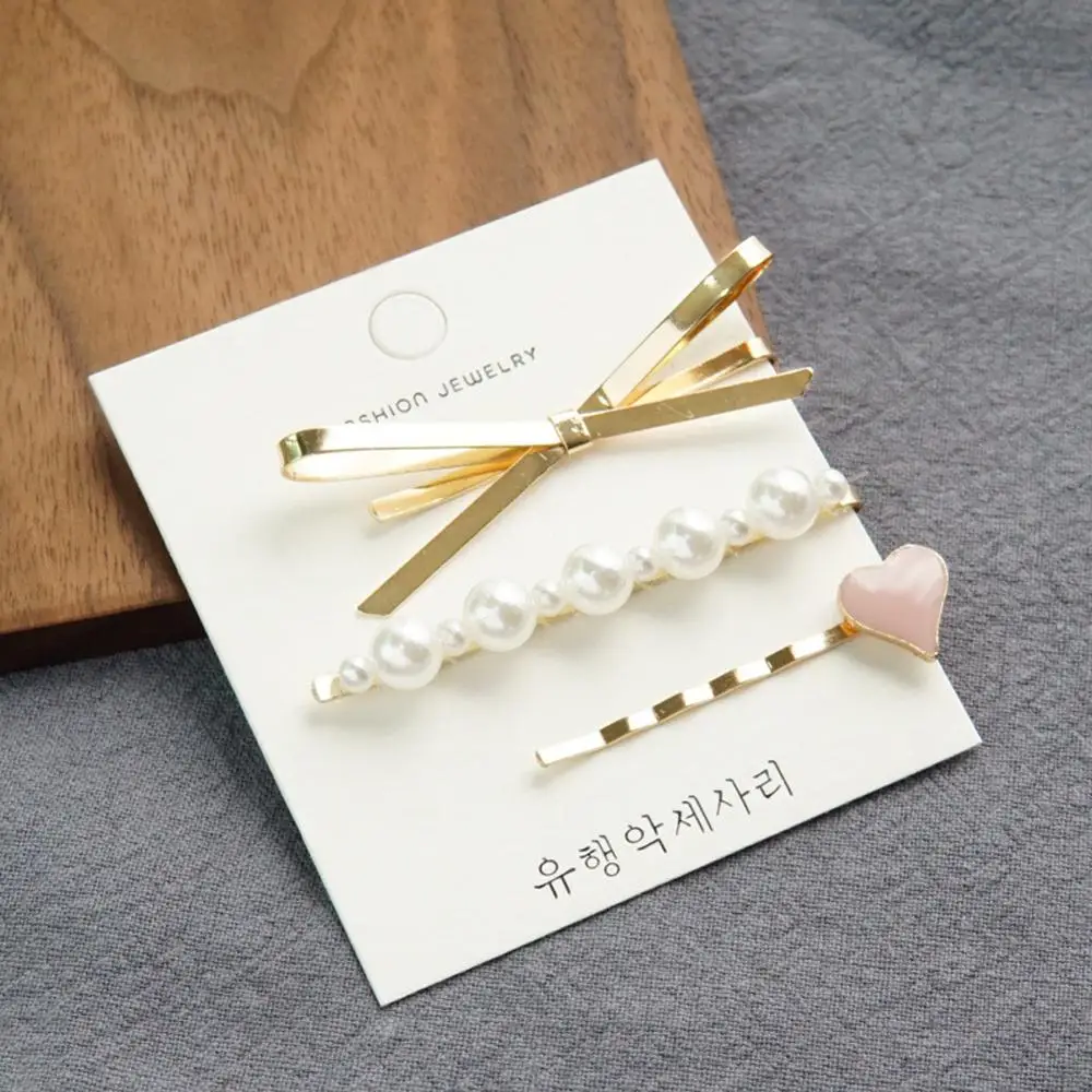 3Pcs/Set Pearl Metal Hair Clip Hairband Comb Bobby Pin Barrette Hairpin Headdress Accessories Beauty Styling Tools New Arrival