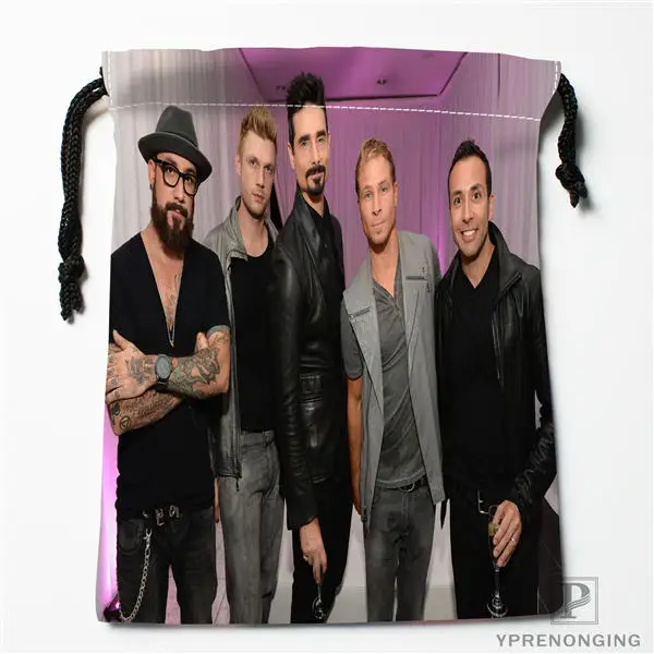 Пользовательские Backstreet Boys мешки Drawstring печати Путешествия хранения мини-сумка Плавание Пеший Туризм игрушки мешок Размеры 18x22 см#180412-11-05 - Цвет: Drawstring Bags